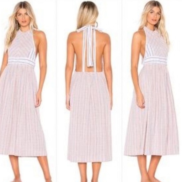 NWOT Free People Color Theory Midi Apron Dress - Picture 8 of 8